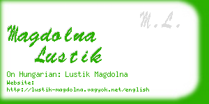 magdolna lustik business card